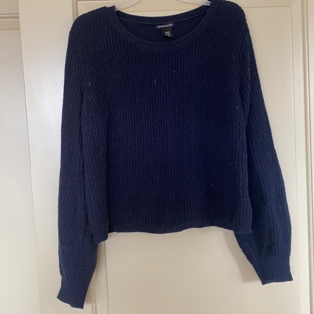 Navy blue crew neck sweater